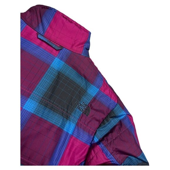 The North Face REVERSIBLE Plaid Insulated Windbreaker Spring Fall Light Jacket M - Picture 3 of 10